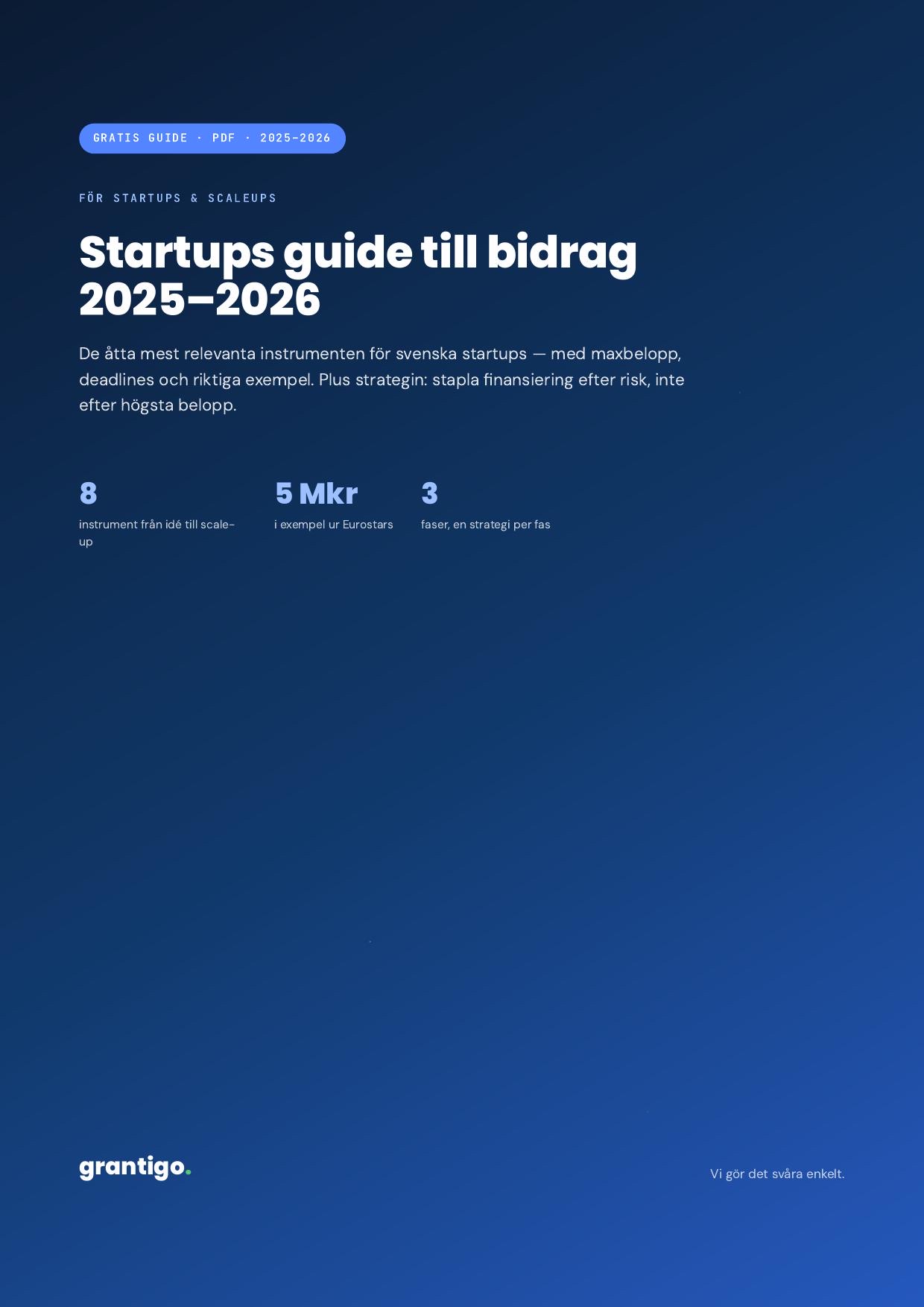 Omslag, Startups guide till bidrag 2025-2026