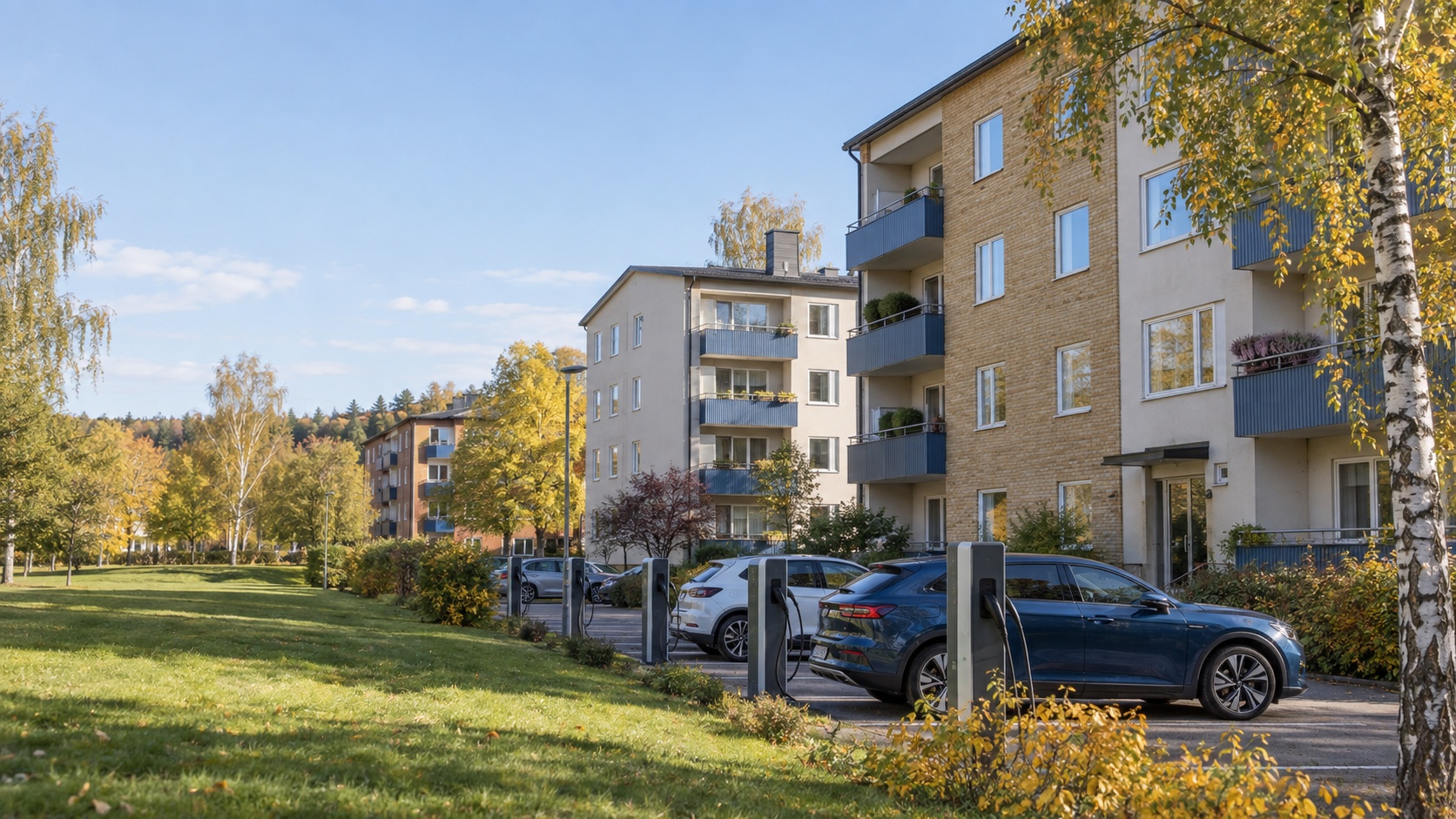 Flerbostadshus som ägs av en bostadsrättsförening
